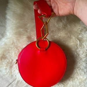 *like new* modern round zipper-top bag